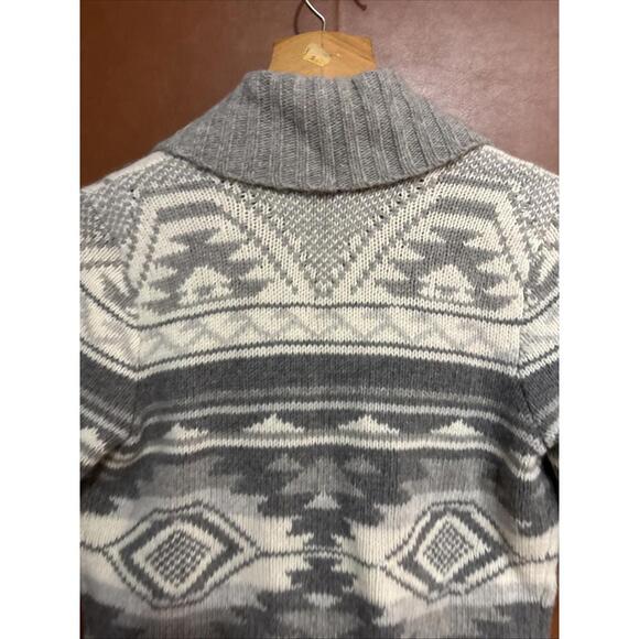 Lauren Ralph Lauren Wool Angora Cardigan Short Sleeve Sweater LP Southwestern - Picture 9 of 9